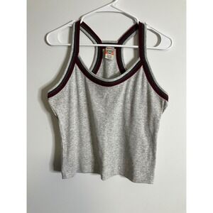 Weavers Girl Gray Cropped Tank Large USA